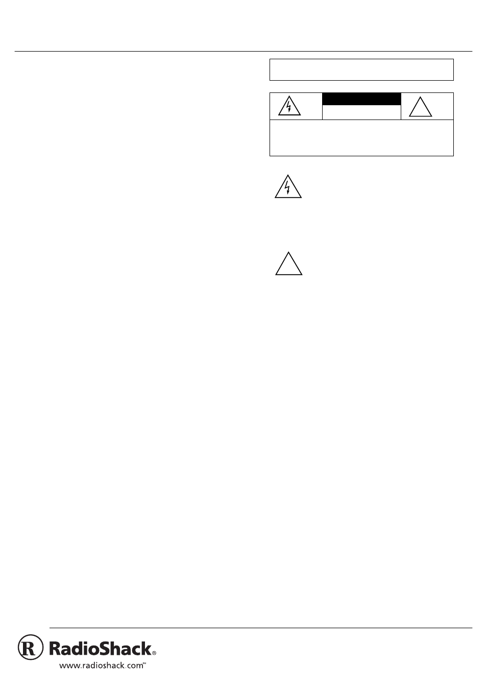 Radio Shack CID-944 User Manual | 6 pages