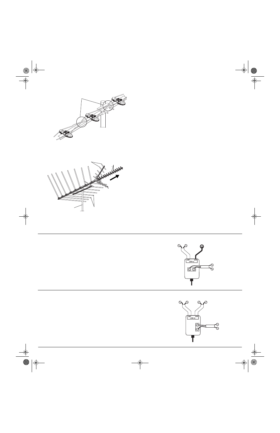 Routing the cable to your tv/vcr/fm receiver, Connecting to your tv/vcr and fm receiver | Radio Shack VU-160XR User Manual | Page 3 / 4