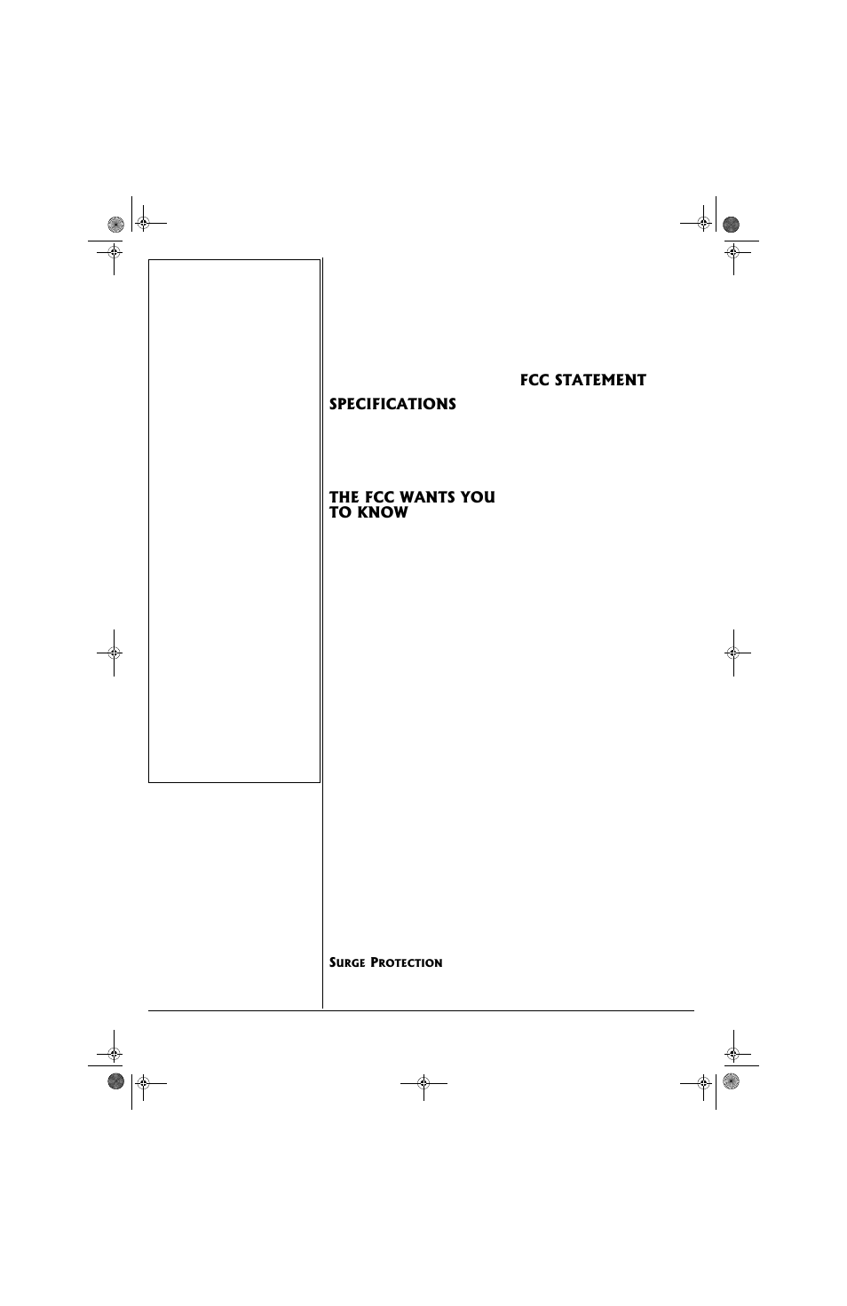 Specifications, The fcc wants you to know, Fcc statement | Radio Shack 43-3903 User Manual | Page 4 / 4