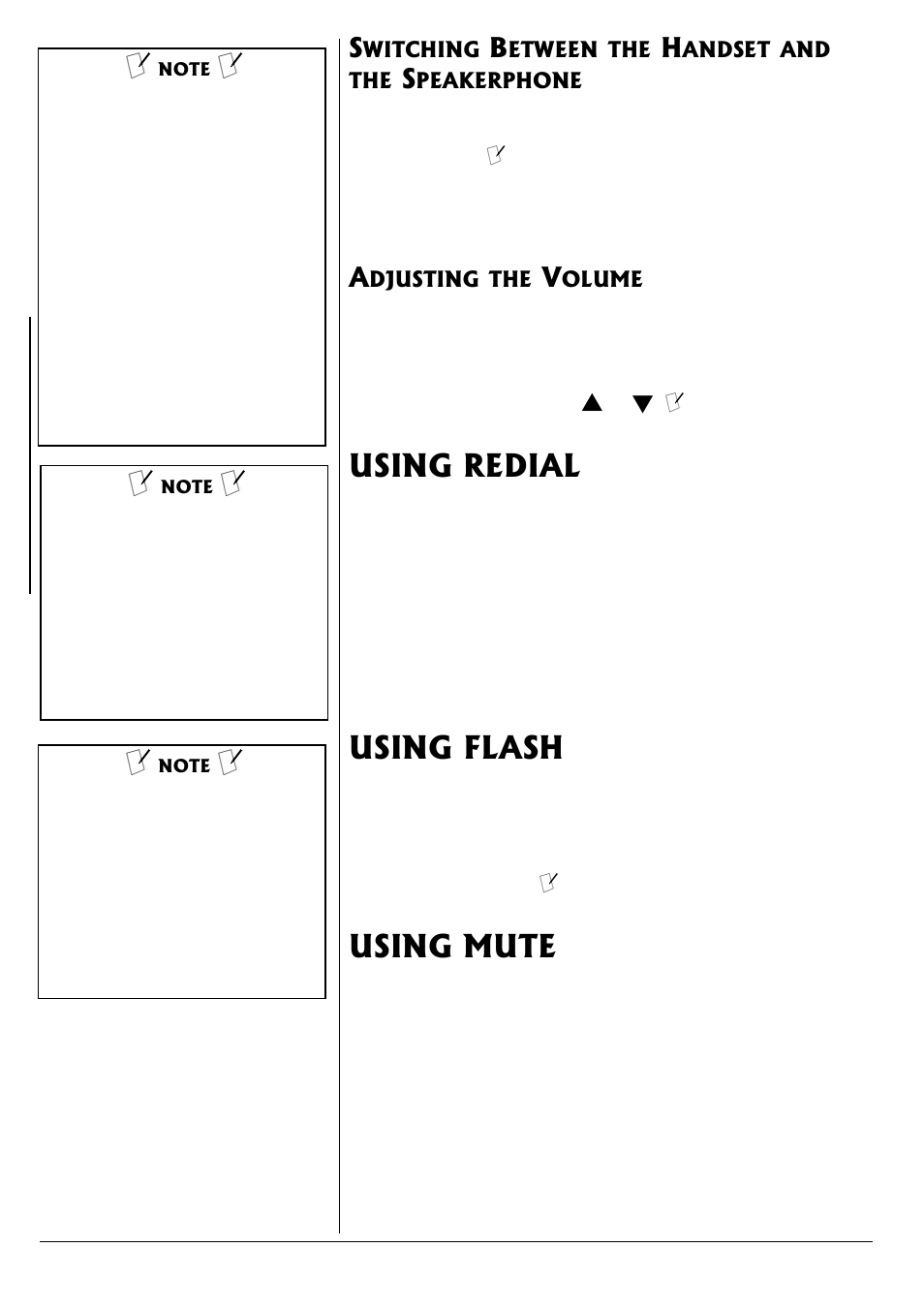 Using redial using flash using mute | Radio Shack ET-1755 User Manual | Page 8 / 12