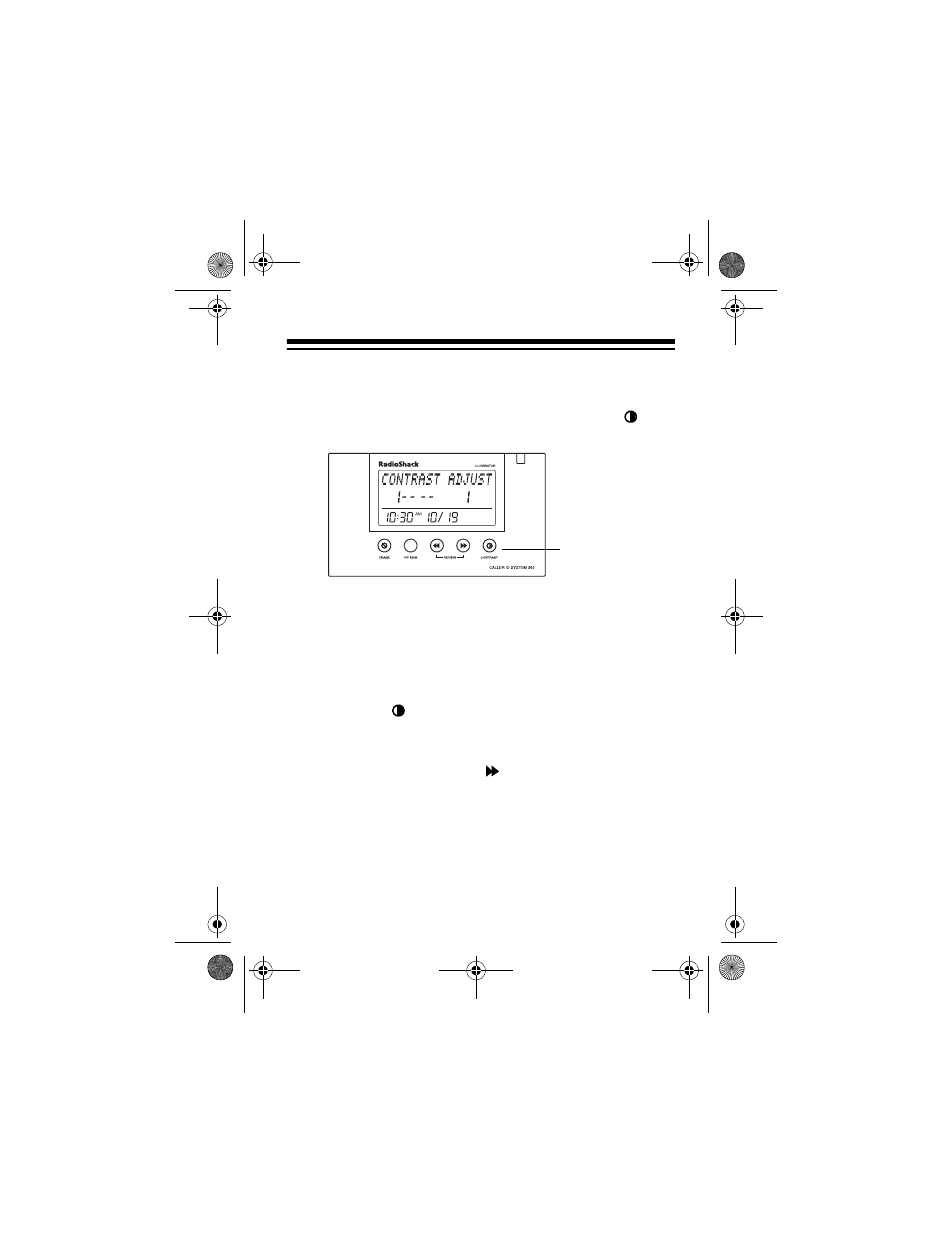 Adjusting the display contrast, Choosing a language | Radio Shack System 350 User Manual | Page 17 / 28