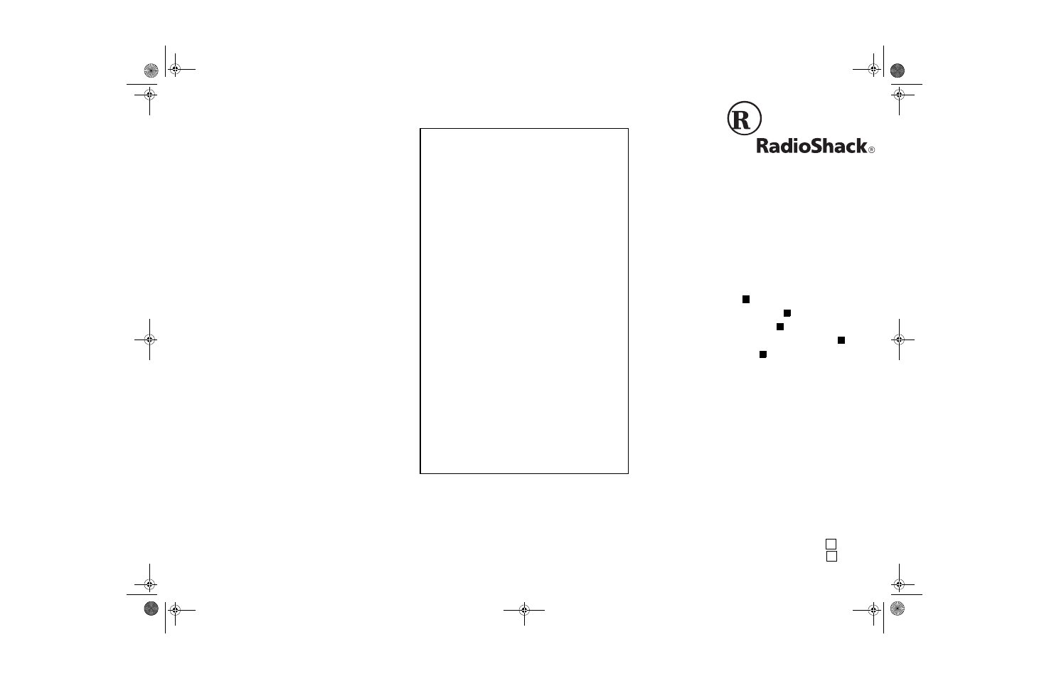 Radio Shack ET-182 User Manual | 2 pages