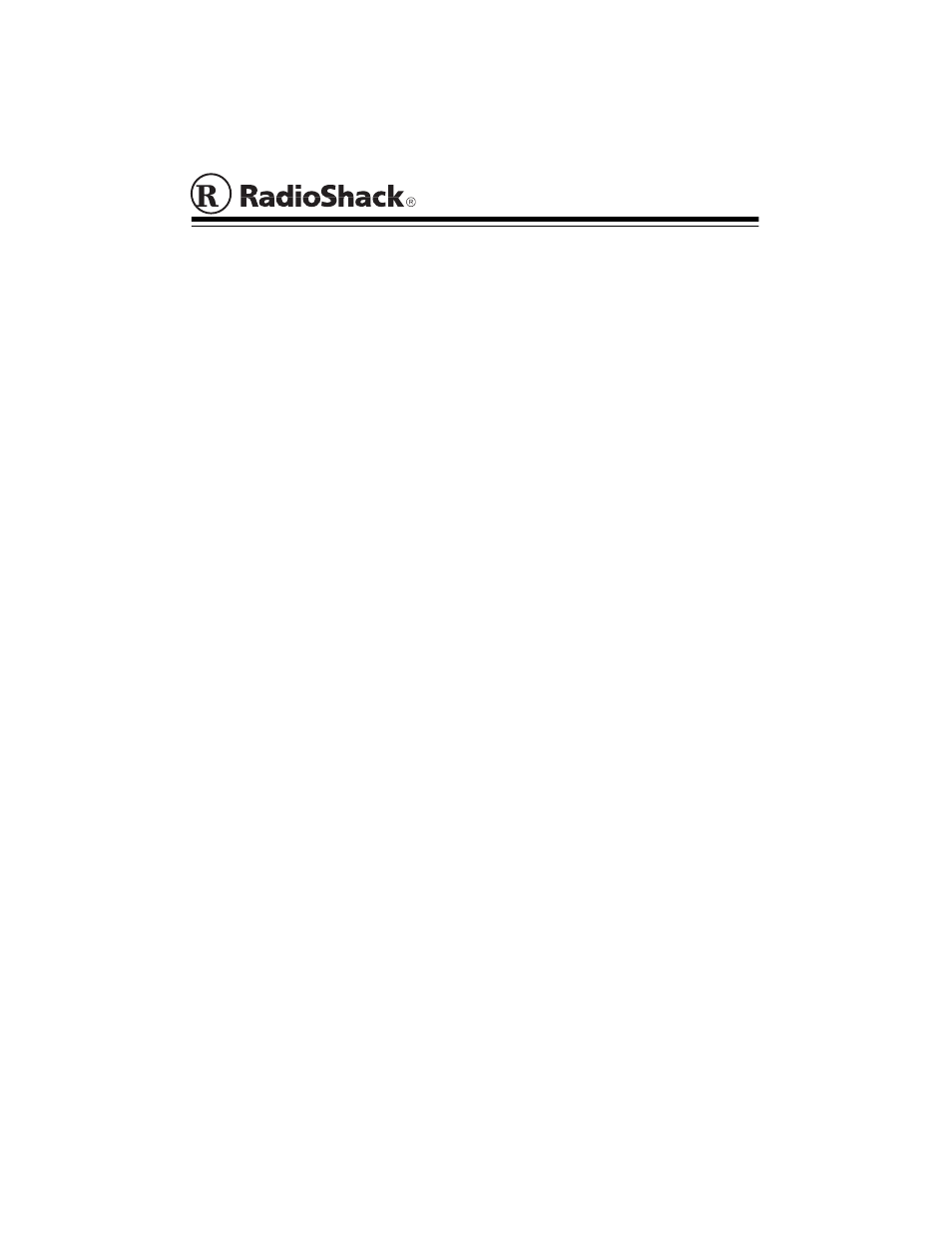 Radio Shack 49-467A User Manual | 4 pages