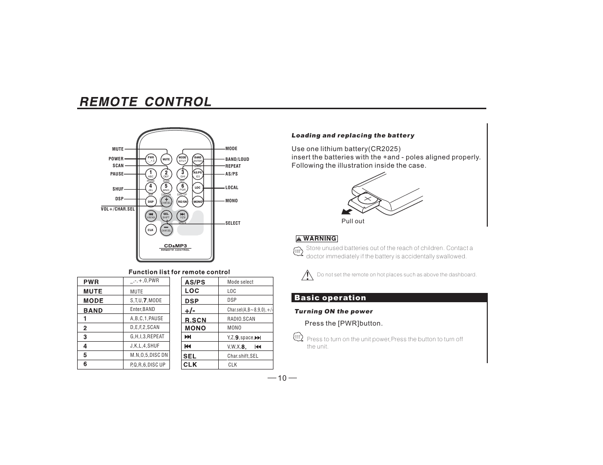 Basic operation, Press the [pwr]button | Radio Shack PLCD41MP User Manual | Page 11 / 15