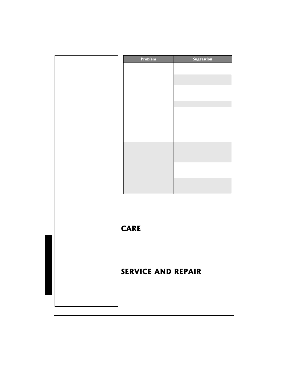 Care service and repair | Radio Shack 43-683 User Manual | Page 26 / 28