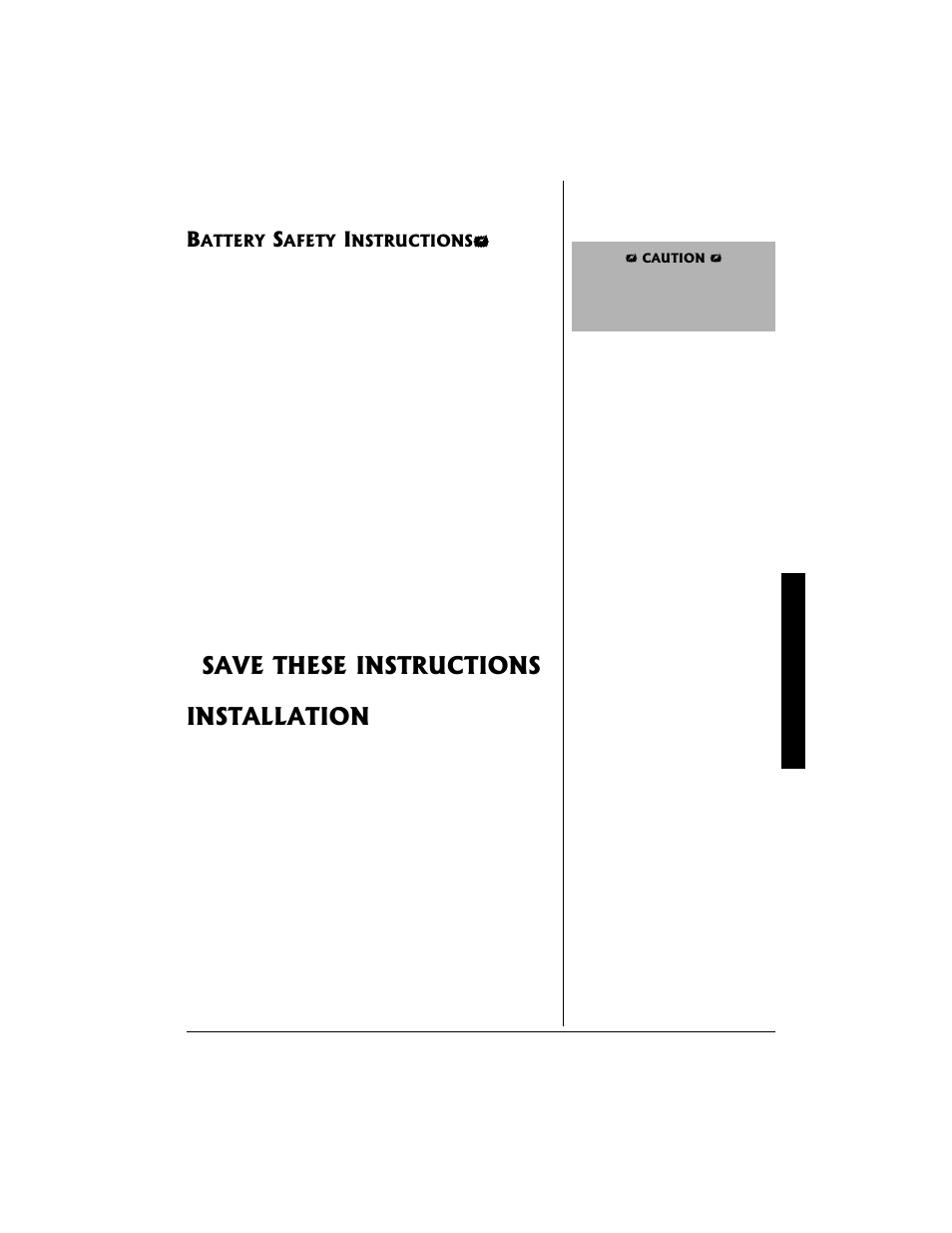 Battery safety instructions, Installation | Radio Shack 43-683 User Manual | Page 5 / 28