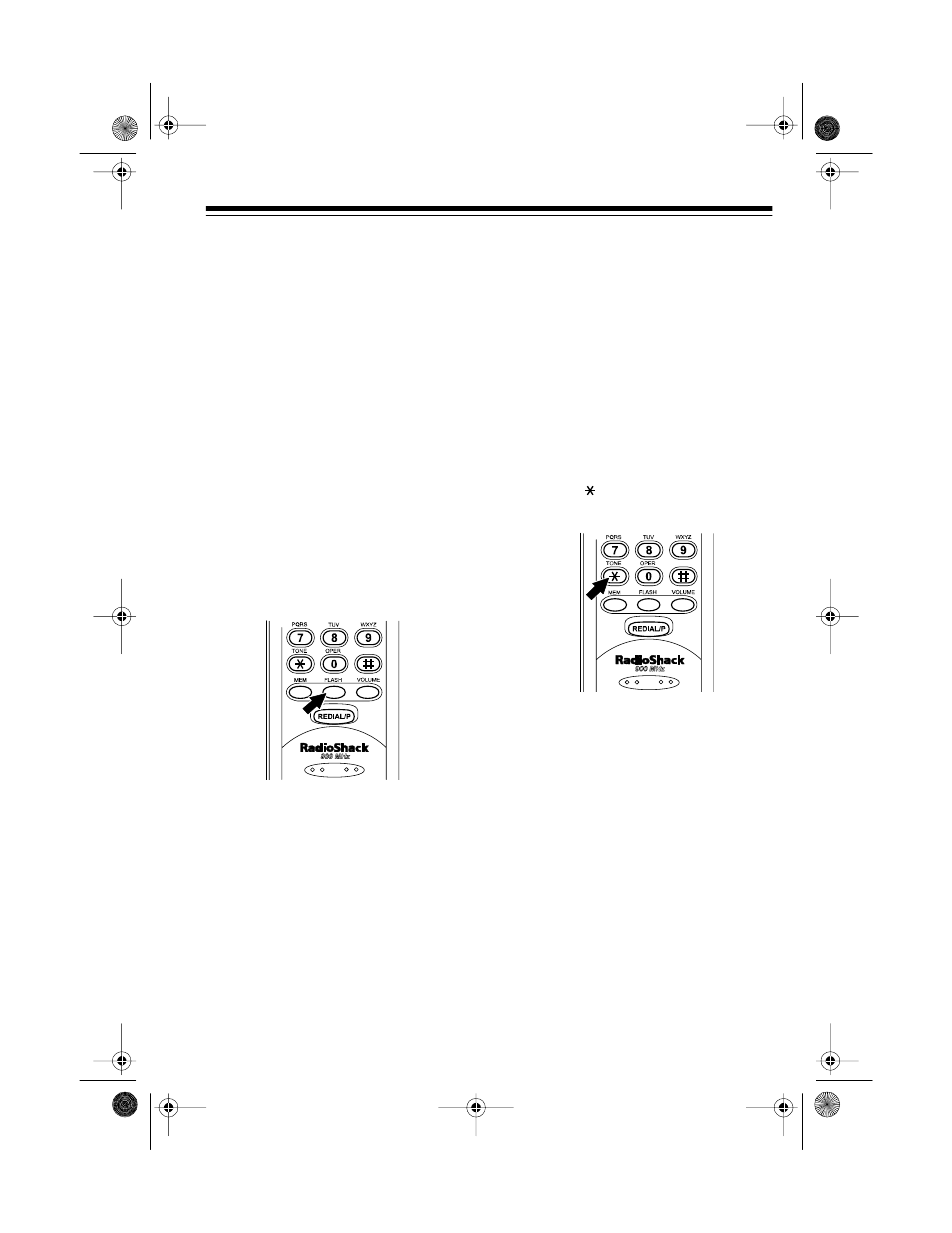 Using flash, Using tone services on a pulse line | Radio Shack 43-1090 User Manual | Page 13 / 24