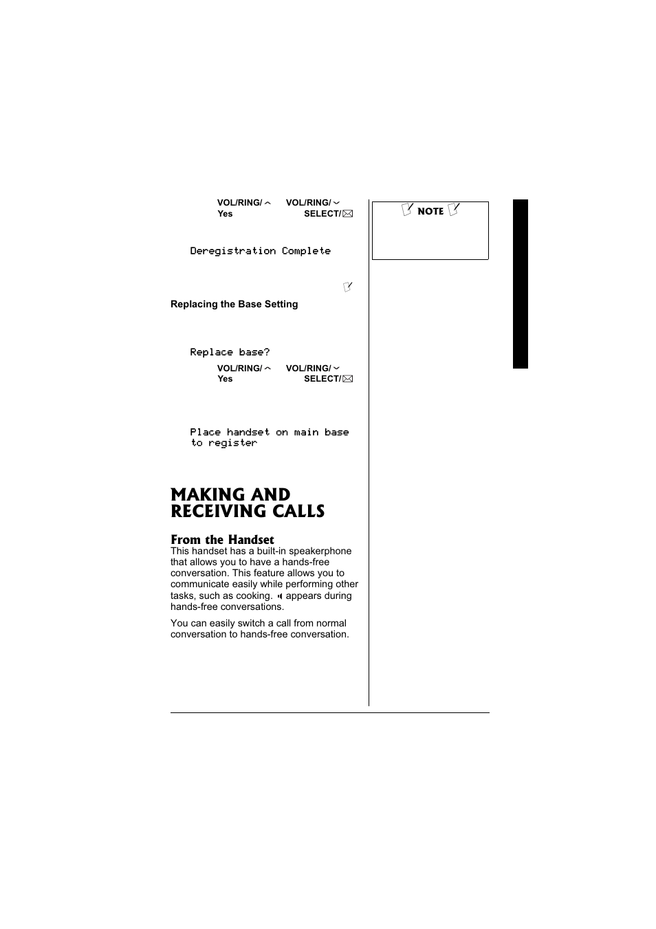 Making and receiving calls | Radio Shack 43-3570 User Manual | Page 23 / 49