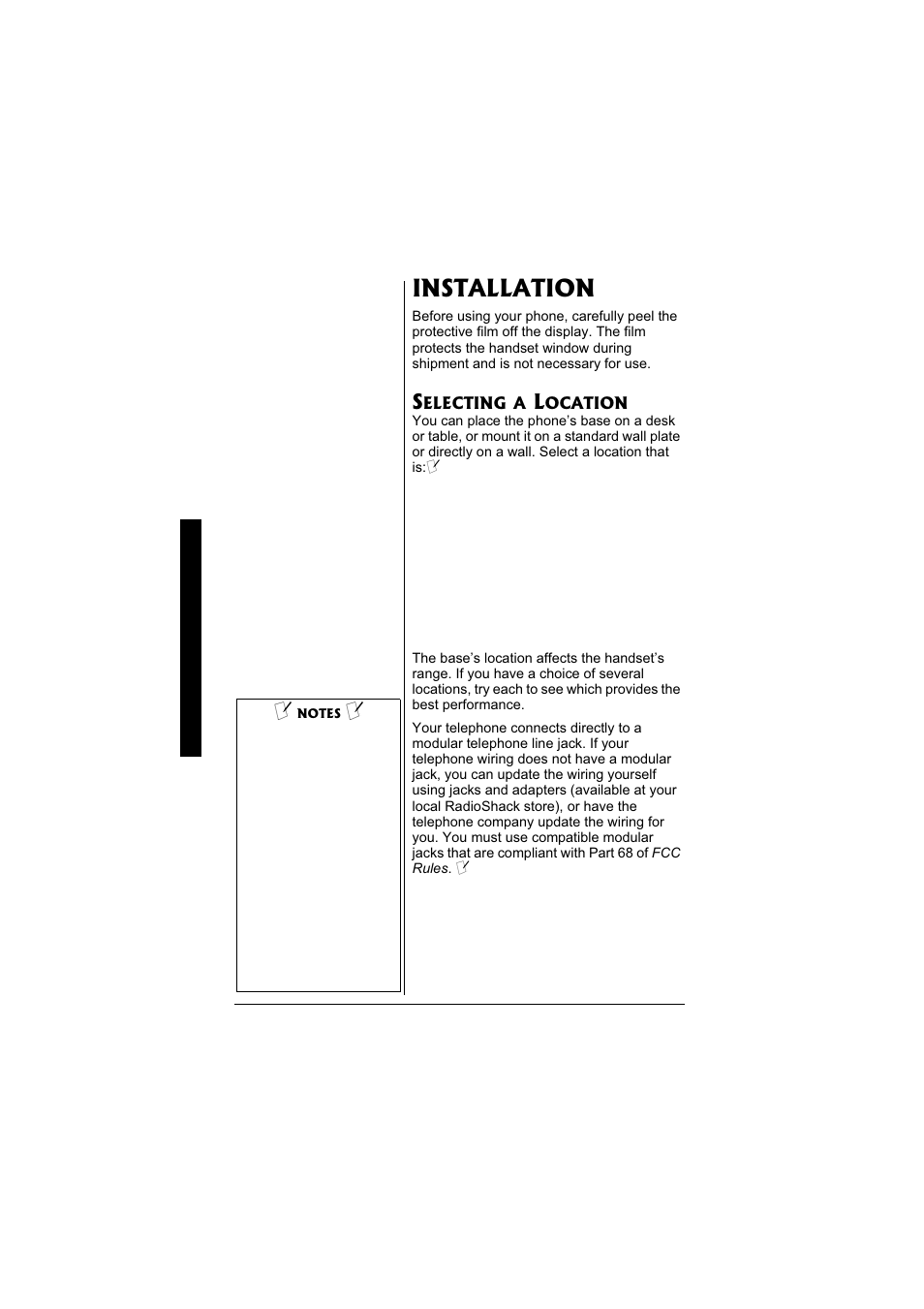 Installation | Radio Shack 43-3570 User Manual | Page 8 / 49