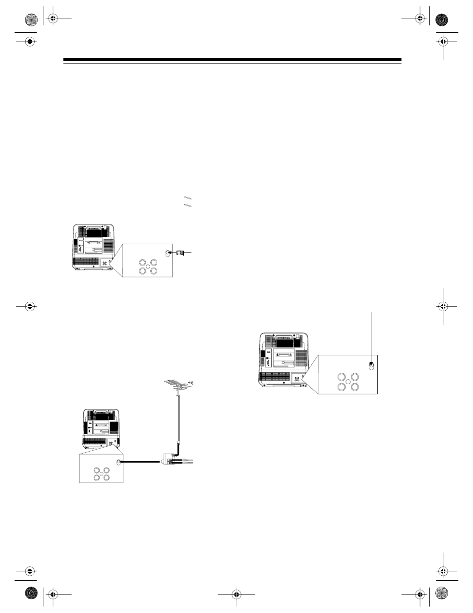 Connecting an outdoor antenna, Connecting to a cable system | Radio Shack 28 User Manual | Page 12 / 44