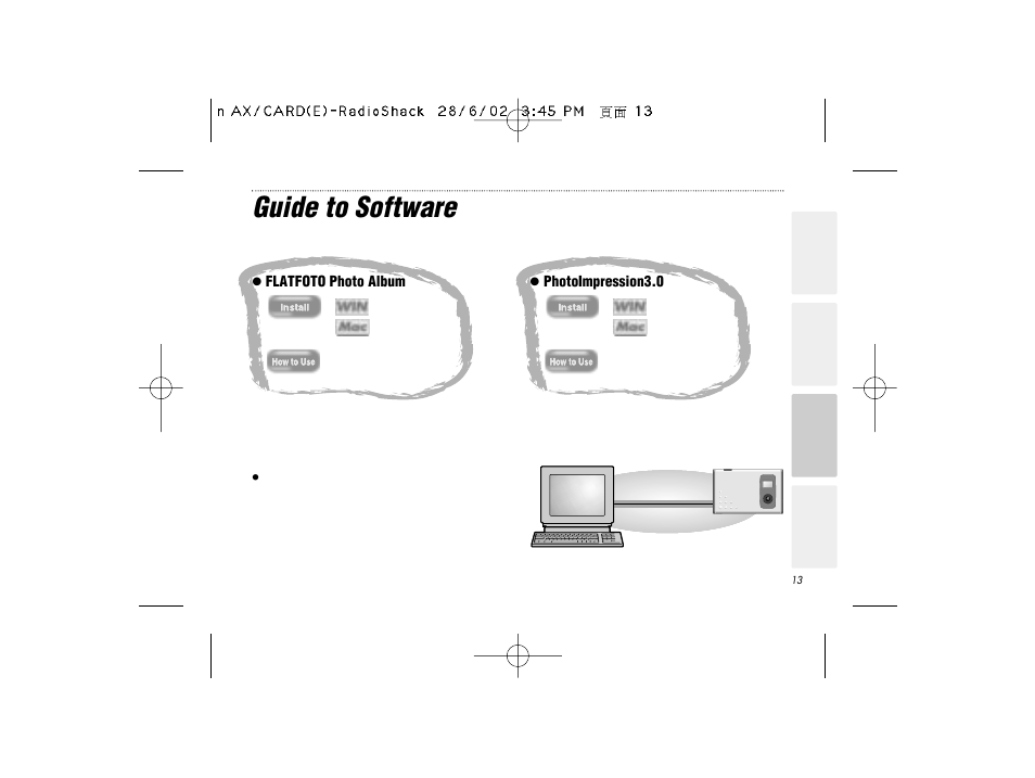 Guide to software | Radio Shack B-020405 User Manual | Page 13 / 52
