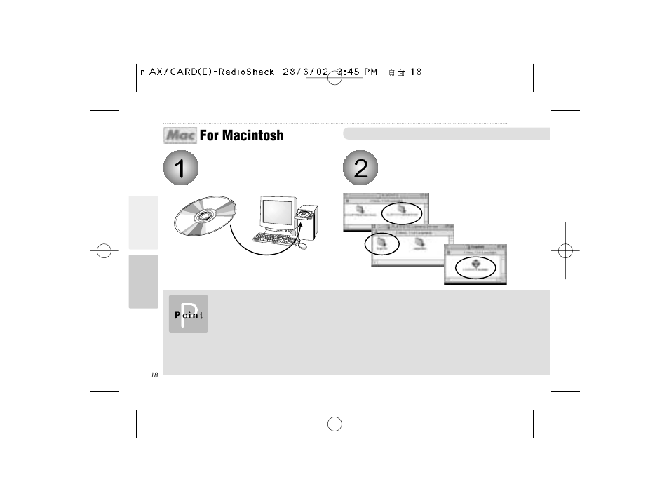 For macintosh | Radio Shack B-020405 User Manual | Page 18 / 52
