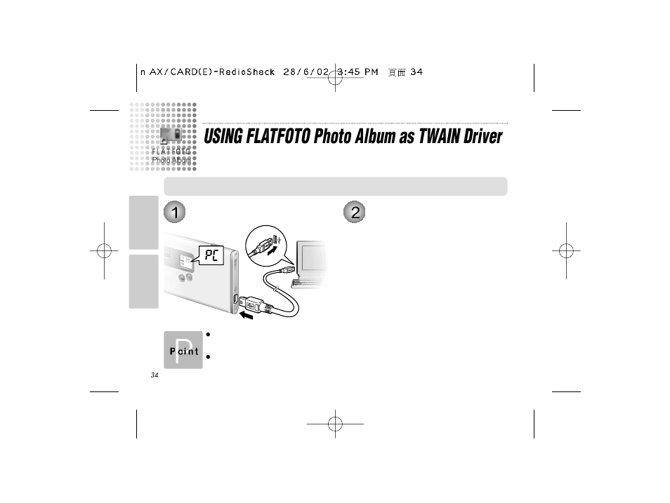 Using flatfoto photo album as twain driver | Radio Shack B-020405 User Manual | Page 34 / 52