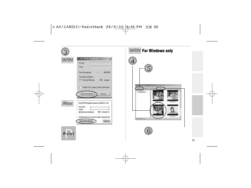 For windows only | Radio Shack B-020405 User Manual | Page 35 / 52