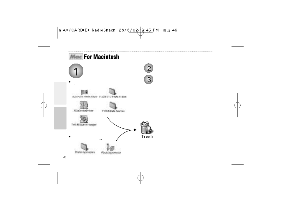 For macintosh | Radio Shack B-020405 User Manual | Page 46 / 52