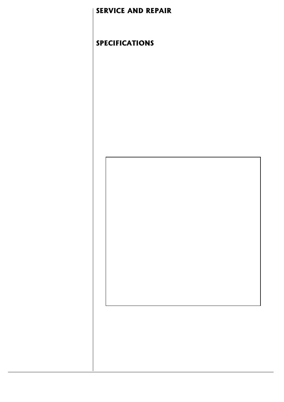 Service and repair specifications | Radio Shack 65-792 User Manual | Page 4 / 4