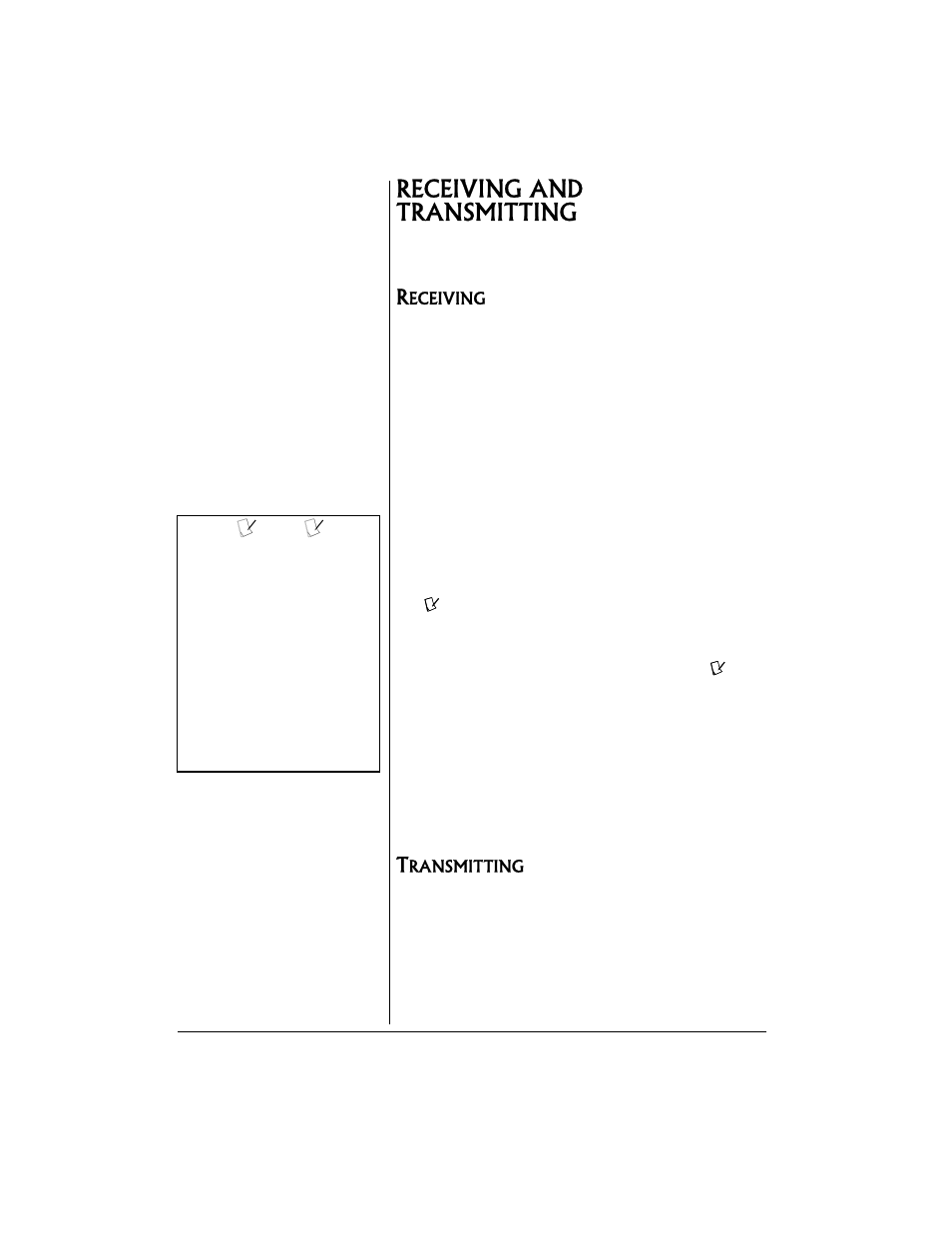 Receiving and transmitting, Receiving transmitting | Radio Shack TRC521 CB User Manual | Page 6 / 16