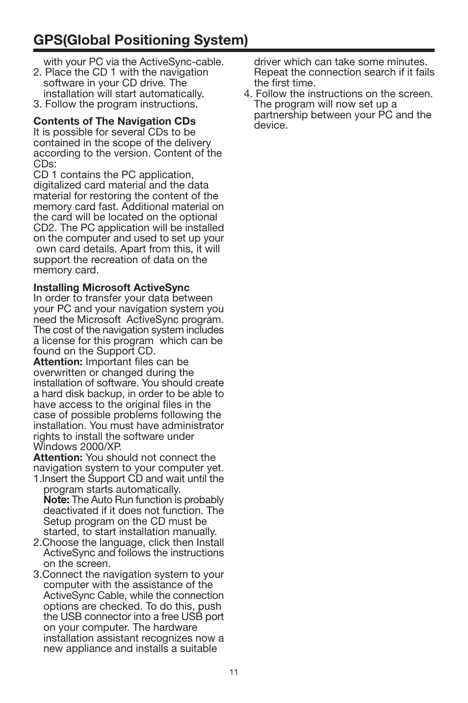 Gps(global positioning system) | Radio Shack PLNV430 User Manual | Page 11 / 12