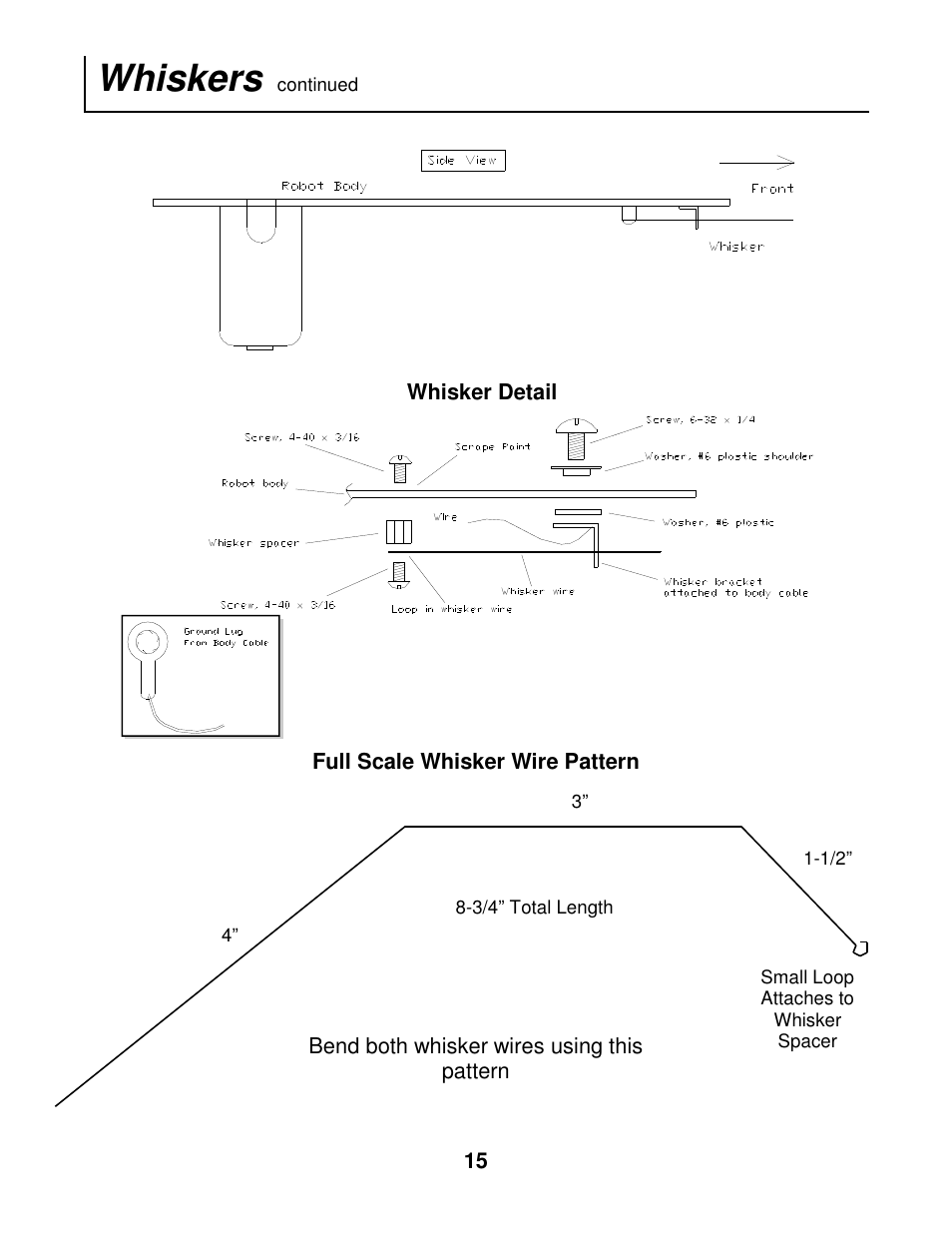 Whiskers | Radio Shack Mobile Robot User Manual | Page 18 / 54