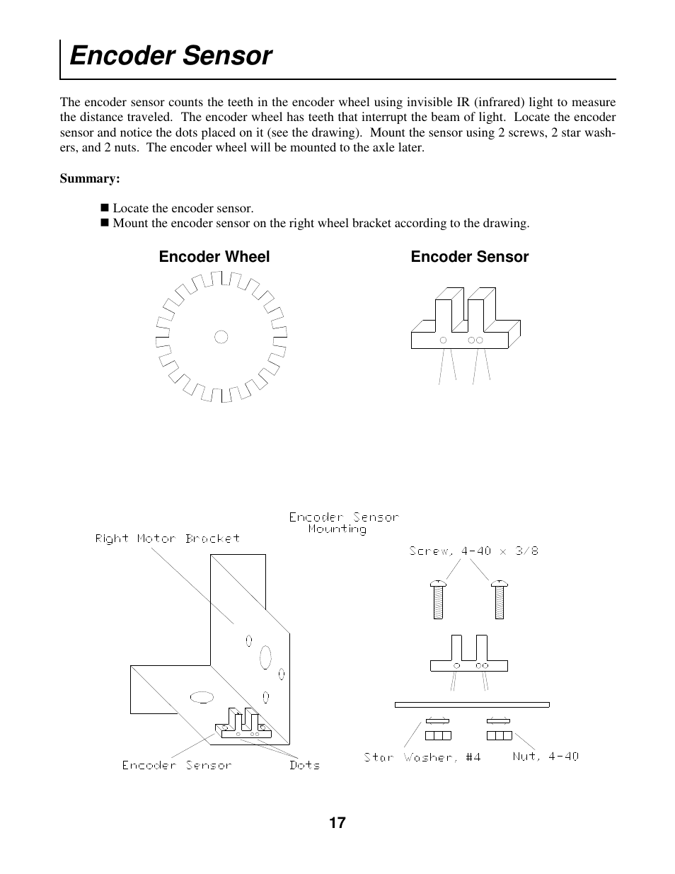 Encoder sensor | Radio Shack Mobile Robot User Manual | Page 20 / 54