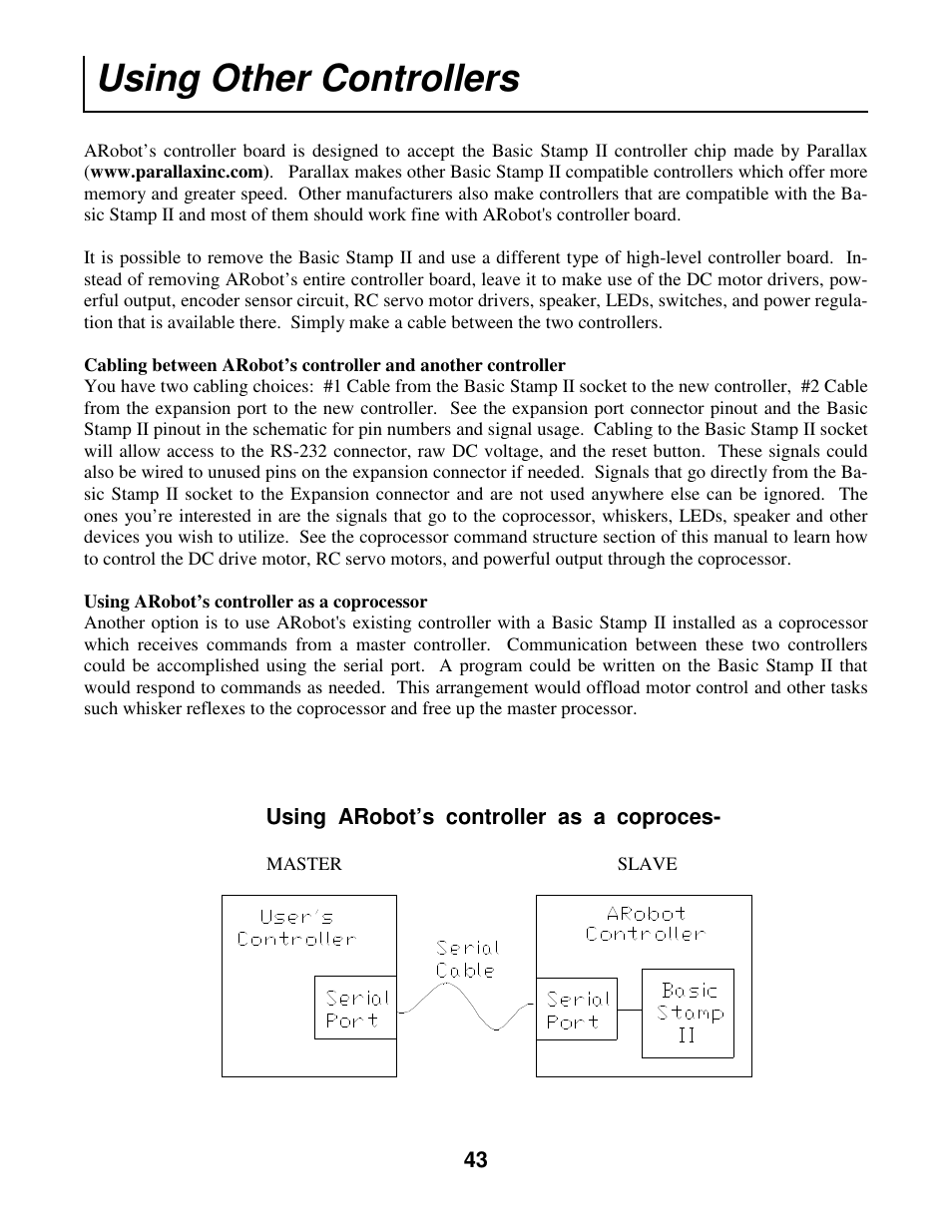 Using other controllers | Radio Shack Mobile Robot User Manual | Page 46 / 54