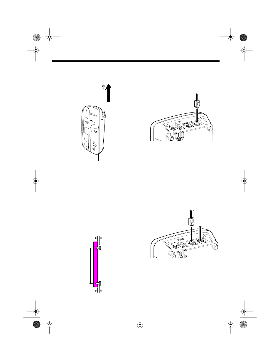 Mounting the base directly on the wall | Radio Shack ET-596 User Manual | Page 10 / 28