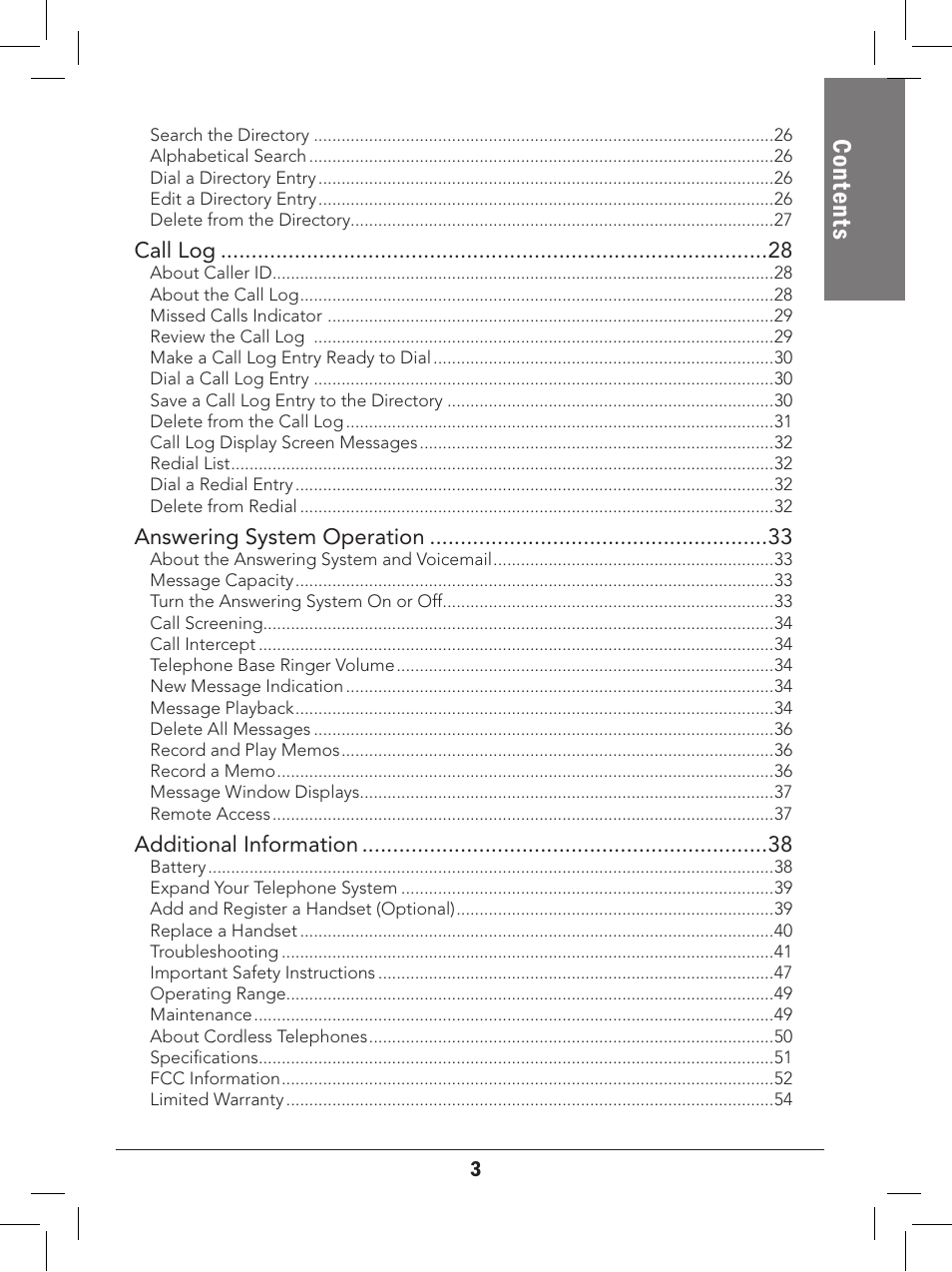 Con te nt s | Radio Shack 43-329 User Manual | Page 3 / 56