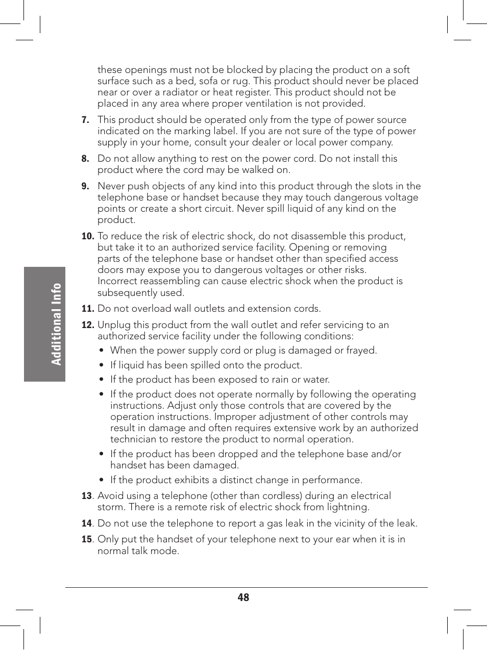 Ad di ti on al i nf o | Radio Shack 43-329 User Manual | Page 48 / 56