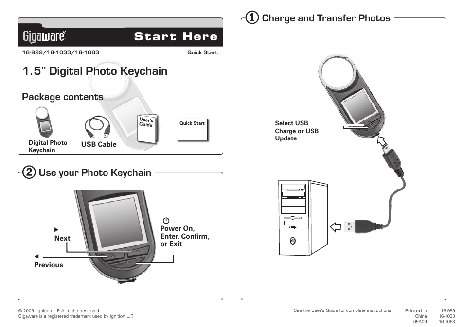 Radio Shack Gigaware 16-999 User Manual | 1 page