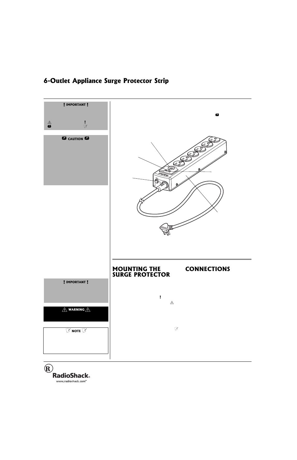 Radio Shack 61-2404 User Manual | 4 pages
