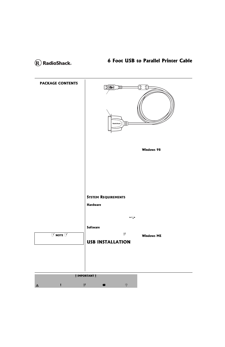 Radio Shack 26-184 User Manual | 2 pages