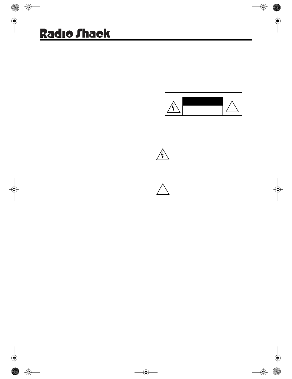 Radio Shack 12-639A User Manual | 4 pages