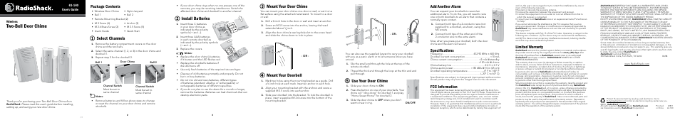 Radio Shack 61-140 User Manual | 1 page