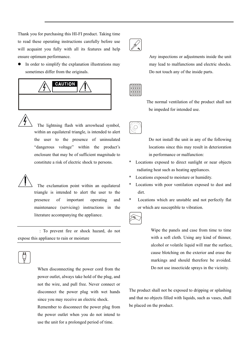 Precautions | Radio Shack PT-668C User Manual | Page 2 / 5