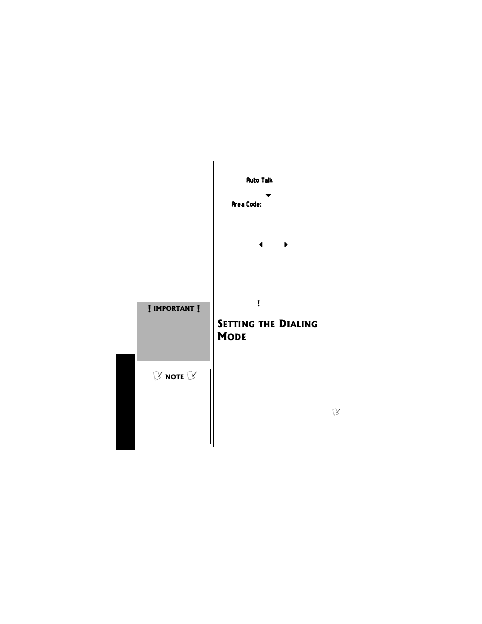 Setting the dialing mode | Radio Shack 43-3545 User Manual | Page 18 / 44