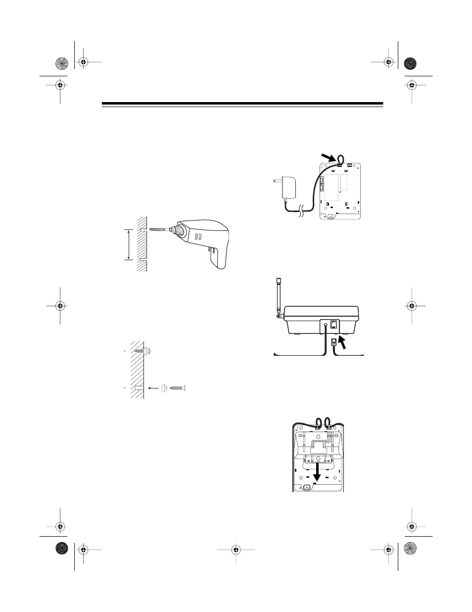 Mounting directly on the wall | Radio Shack ET-908 User Manual | Page 9 / 28