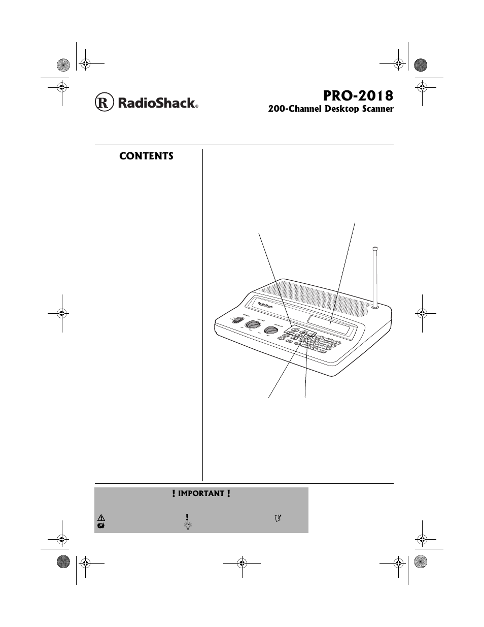 Radio Shack PRO-2018 User Manual | 36 pages