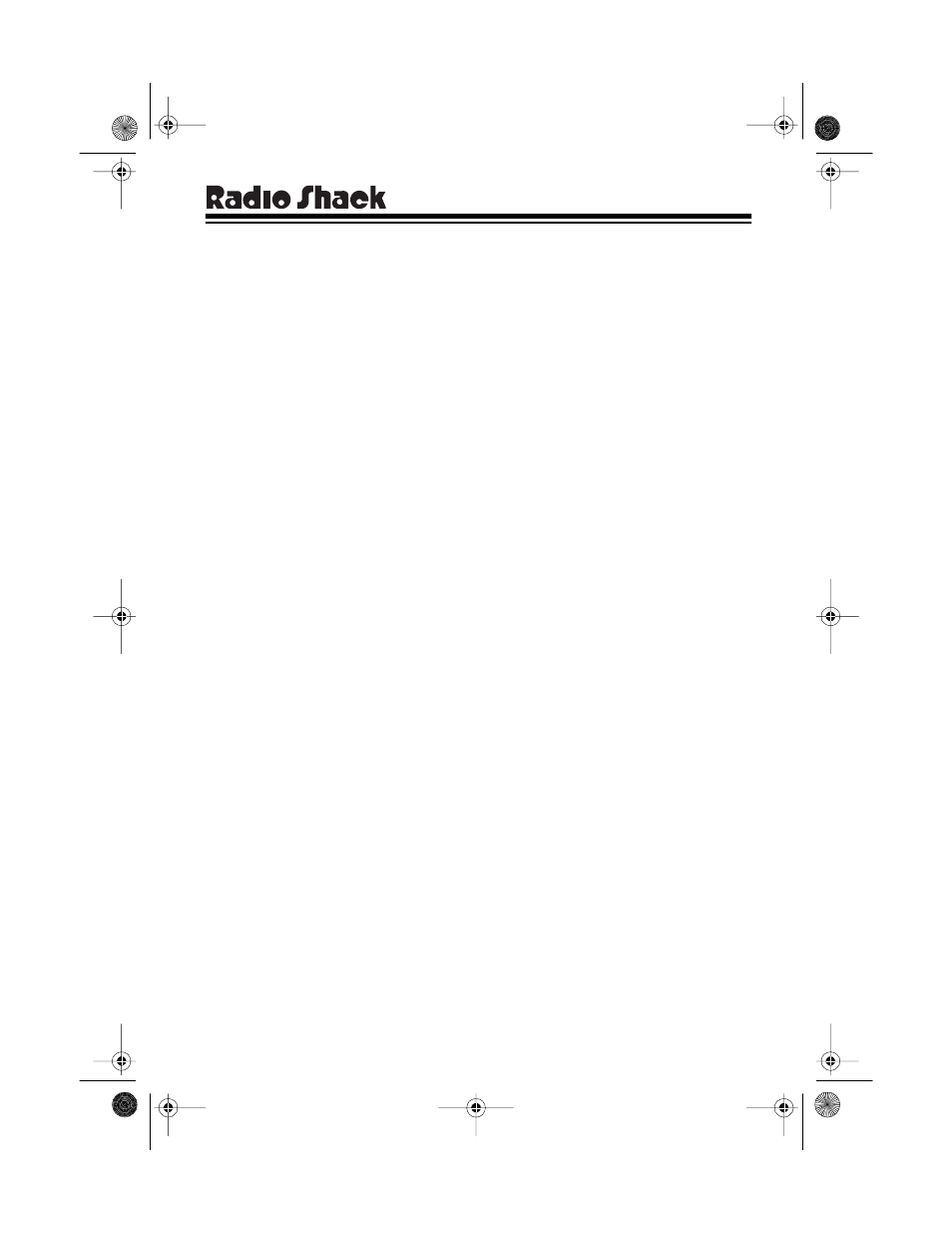 Radio Shack 23-249 User Manual | 4 pages