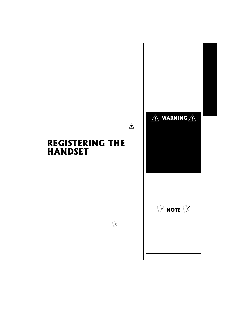 Registering the handset | Radio Shack 2.4 GHz cordless ahndset 43-3538 User Manual | Page 5 / 8