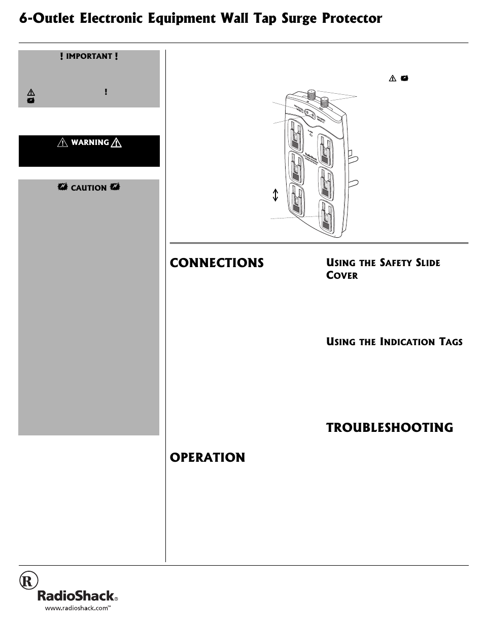 Radio Shack 61-2431 User Manual | 2 pages