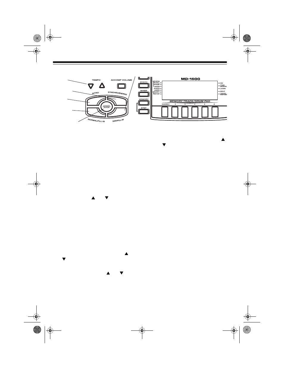 Using synchro, Using intro | Radio Shack MD-1600 User Manual | Page 16 / 60