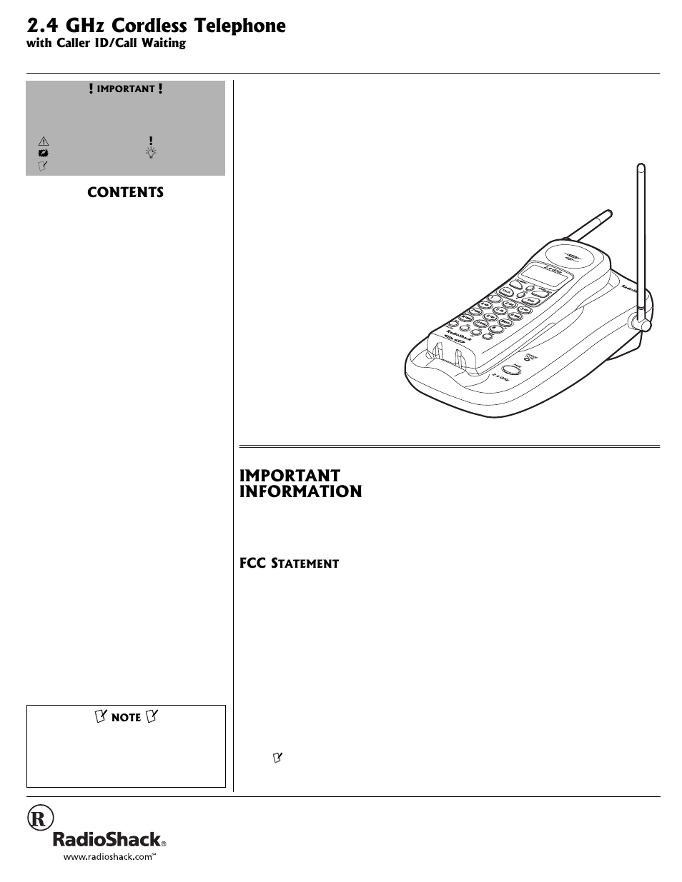 Radio Shack 43-3537 User Manual | 10 pages