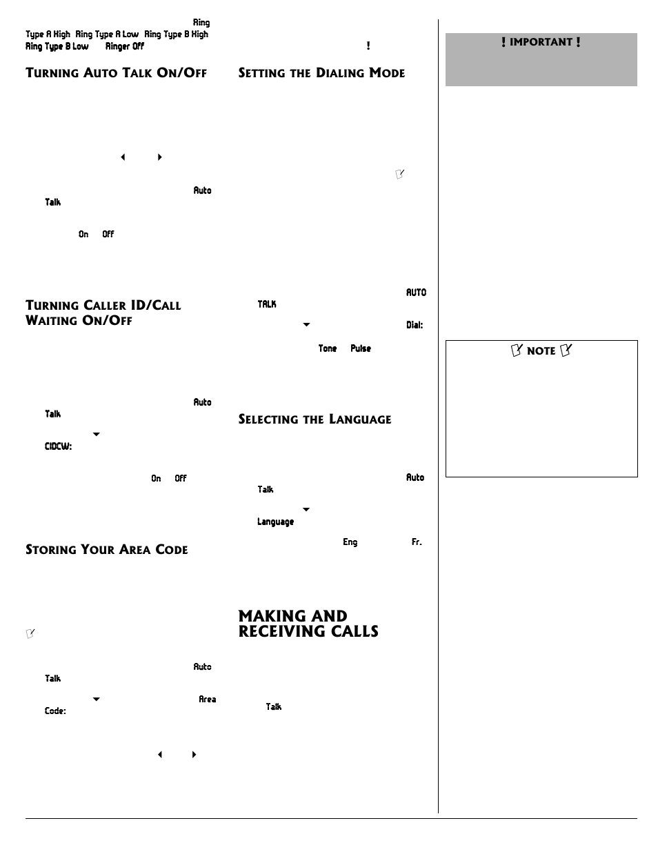 Making and receiving calls | Radio Shack 43-3537 User Manual | Page 5 / 10