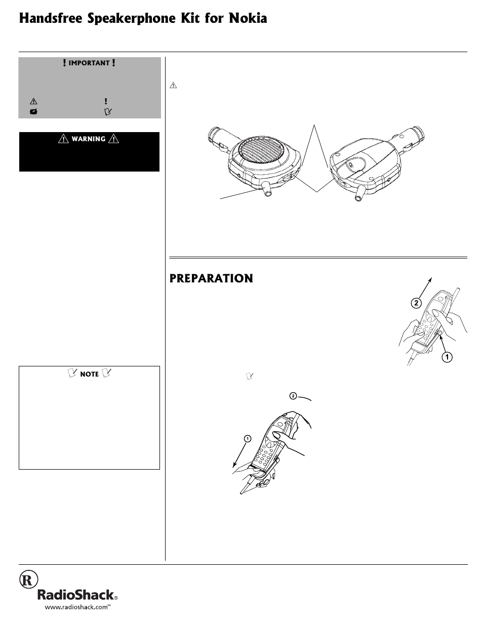 Radio Shack 17-908 User Manual | 2 pages