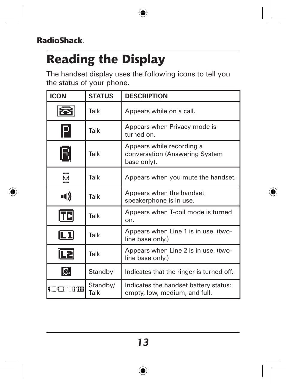 Reading the display | Radio Shack 43-141 User Manual | Page 13 / 28