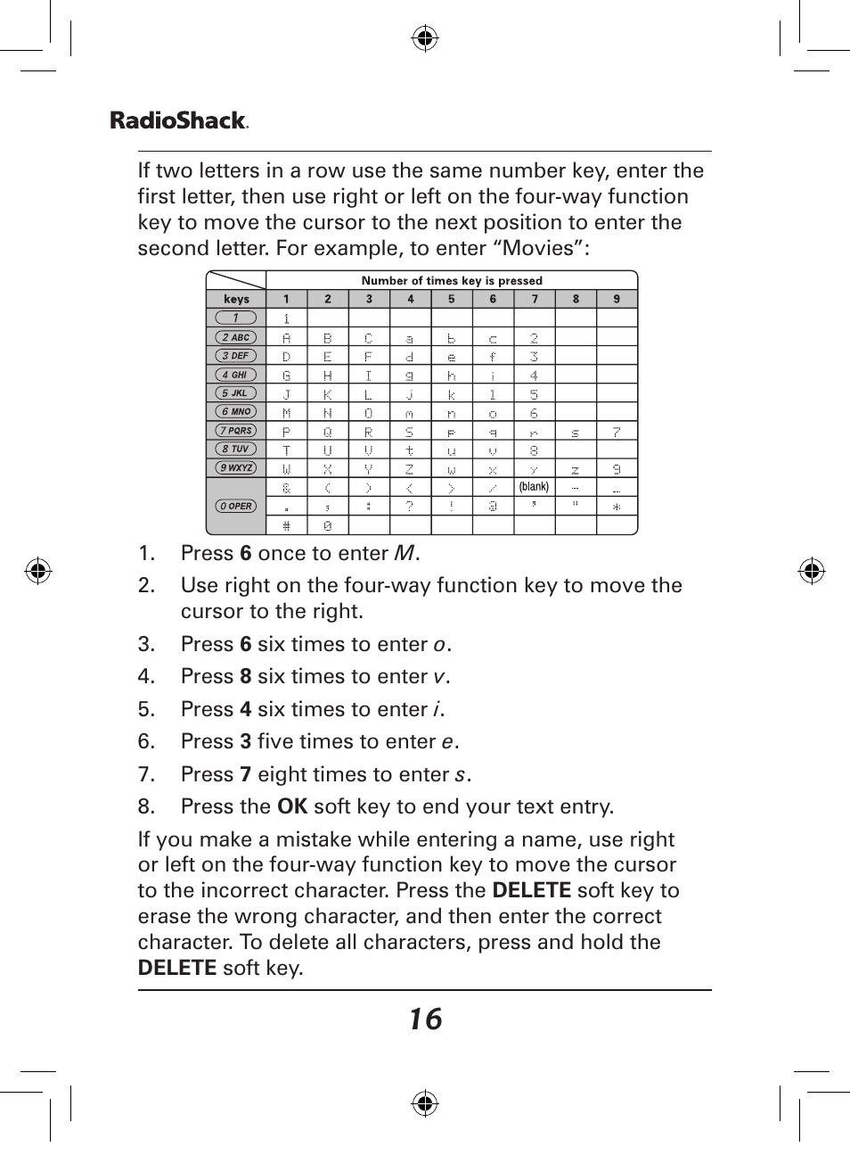 Radio Shack 43-141 User Manual | Page 16 / 28