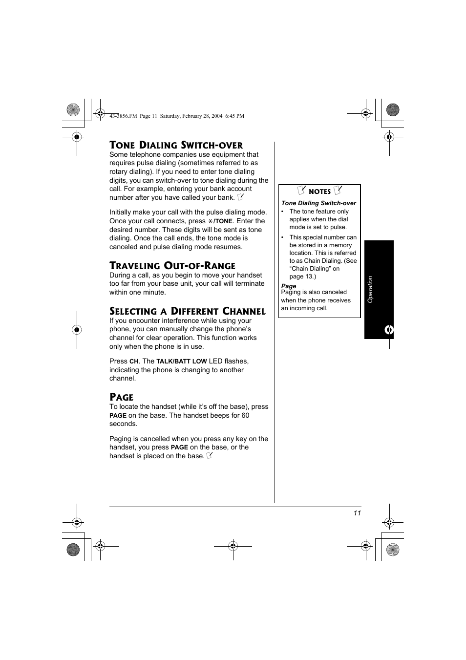 Radio Shack 43-3856 User Manual | Page 11 / 36