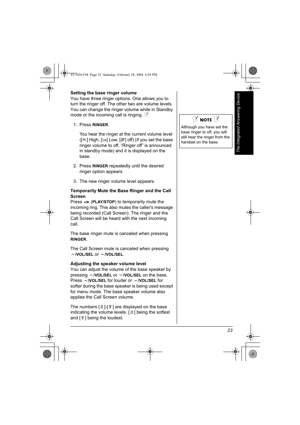 Radio Shack 43-3856 User Manual | Page 23 / 36