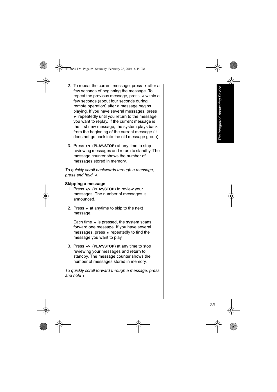 Radio Shack 43-3856 User Manual | Page 25 / 36