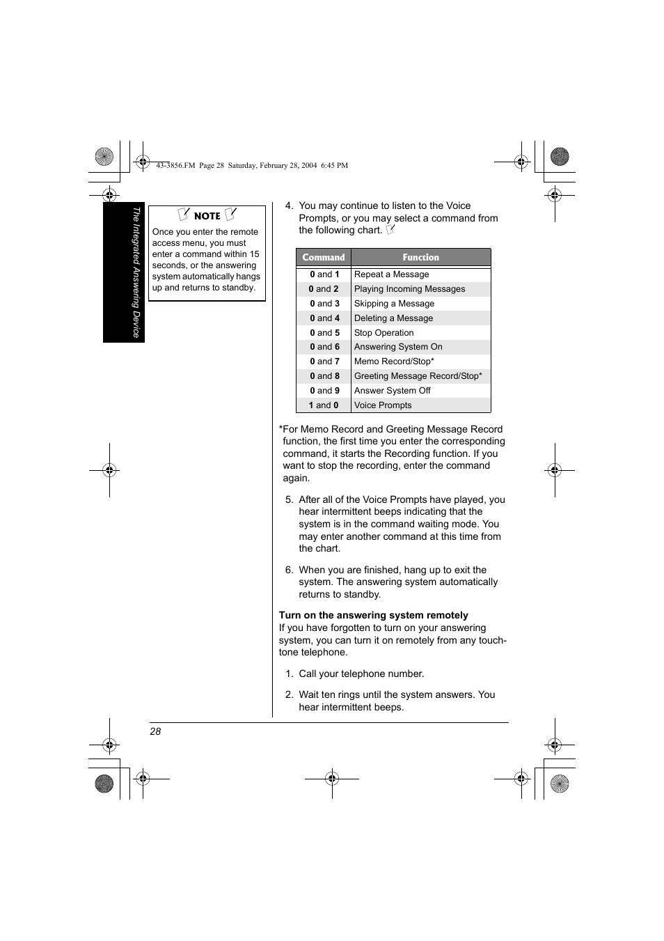 Radio Shack 43-3856 User Manual | Page 28 / 36